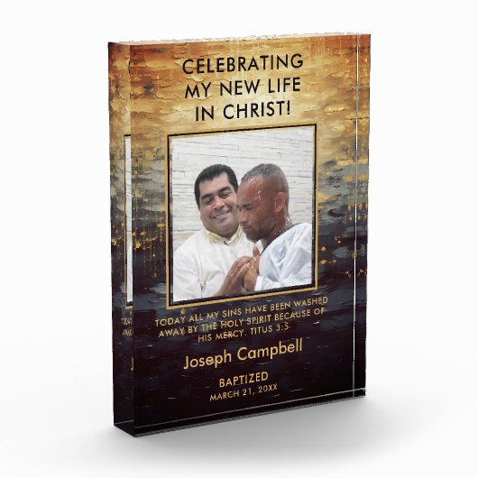 Doop Foto Keepsake Gift Christelijk Modern Man (Links)