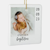 Doop Foto Keepsake Keramisch Ornament (Rechts)