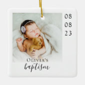 Doop Foto Keepsake Keramisch Ornament (Voorkant)
