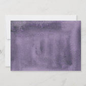 Doop Foto | Paarse Gouden Botanische Uitnodiging (Achterkant)