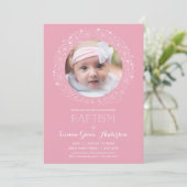 Doop Foto Uitnodiging, Meisje Foto Uitnodiging (Staand voorkant)
