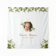 Doop Fotobackdrop - Calla Lilies Gouden Bloemen