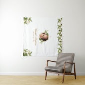 Doop Fotobackdrop - Calla's Goud Bloemstuk Wandkleed (In Situ (horizontaal))