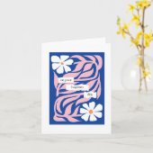 Doop Gefeliciteerd Abstracte Bloemen Daisy Kaart (Gele Bloem)