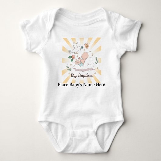 Doop Gepersonaliseerde Baby Bodysuit (Voorkant)