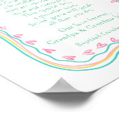 Doop Geschenk Grootouder Gebed Kinderkamer Muurkun Poster (Hoek)