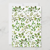 Doop Geslacht Neutraal Botanisch doopsel Kaart (Achterkant)