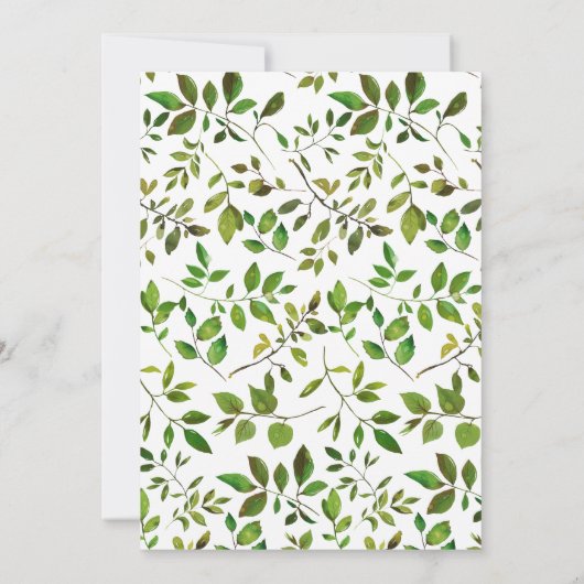 Doop Geslacht Neutraal Botanisch doopsel Kaart (Achterkant)