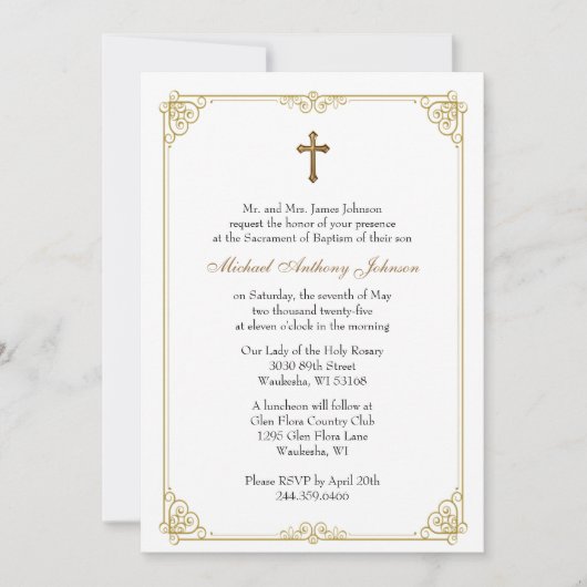 Doop Gezegende Moeder Jezus Roze Blauwe Bloemen Kaart (Voorkant)