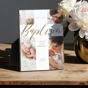 Doop Goud Kalligrafie Fotocollage Keepsake Fotoplaat