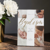 Doop Goud Kalligrafie Fotocollage Keepsake Fotoplaat