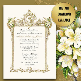 Doop Gouden Engelen Bloemendaal Vintage Kaart