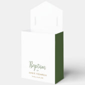 Doop Groen Bladerdak Krans Goud kruis op maat Bedankdoosjes (Open)