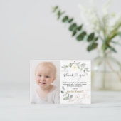 Doop Groen Goud Bladerdak Dank u Informatiekaartje (Staand voorkant)