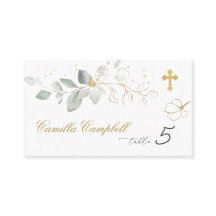 Doop groene gouden blad Place card