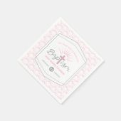 Doop halo en kruis aangepaste roze servet (Hoek)