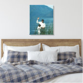 Doop in het Atitlanmeer™ versie 2 LDS-kunstposter Canvas Afdruk (Insitu (Slaapkamer))