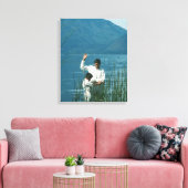 Doop in het Atitlanmeer™ versie 2 LDS-kunstposter Canvas Afdruk (Insitu (Woonkamer))