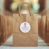 Doop in het Spaans Eenvoudig Bautizo Kruis en blad Ronde Sticker