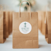 Doop in het Spaans Eenvoudig Bautizo Kruis en blad Ronde Sticker