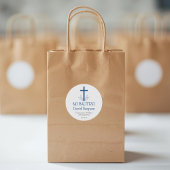 Doop in het Spaans Eenvoudig Bautizo Kruis en blad Ronde Sticker