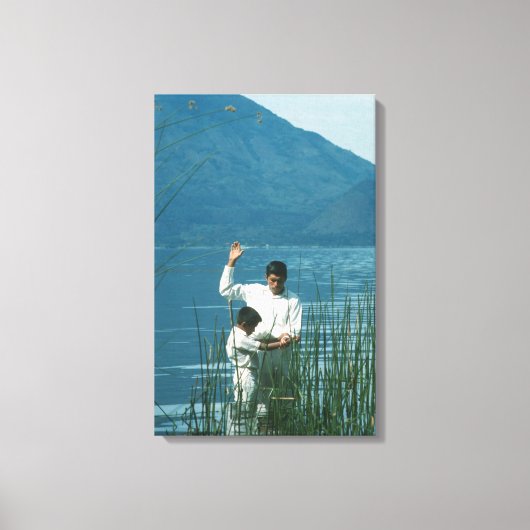 Doop in Lake Atitlan™ versie 2 LDS Art Poster Canvas Afdruk (Voorkant)