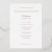 Doop Initiaal Botanische Geometrische Vorm Folie Uitnodiging (Achterkant)