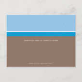 DOOP INVITE gewoon groovy blauw mocha bruin Uitnodiging Briefkaart (Achterkant)