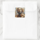 Doop - Jesus Series Art Collectie Vierkante Sticker (Tas)