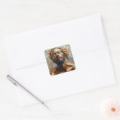 Doop - Jesus Series Art Collectie Vierkante Sticker (Envelop)