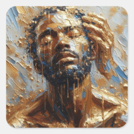 Doop - Jesus Series Art Collectie Vierkante Sticker