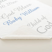 Doop Jongen Blauw Ster Rattle Medium Sherpa Deken (3/4)