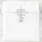 Doop Jongen Dank U Ronde Stickers (Tas)