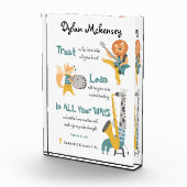 Doop jongen grappige muzikale dieren en bijbelvers fotoblokken (Rechts)