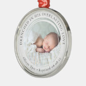 Doop Jongen Meisje Foto Keepsake Metalen Ornament (Links)