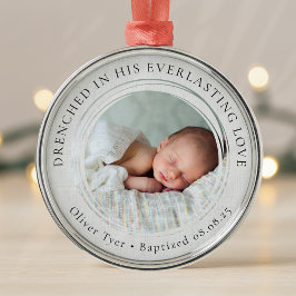 Doop Jongen Meisje Foto Keepsake Metalen Ornament