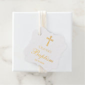 Doop Kalligrafie Goud Cross Script Eenvoudig Bedankjes Labels (Met doos)
