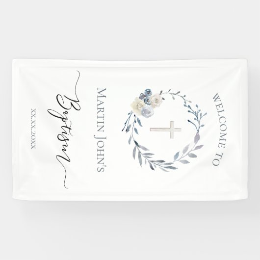 Doop katholieke jongen Banner (Horizontaal)