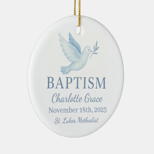 Doop Keramisch Ornament Keepsake (Rechts)