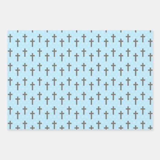 Doop Kerk Kruisvleugels Inpakpapier Vel (Voorkant 2)