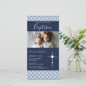 Doop-, kerkgang foto kaart - Jongen, Eenvoudig (Staand voorkant)