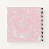 Doop kleindochter roze kant gepersonaliseerd notitieboek (Achterkant)