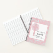 Doop kleindochter roze kant gepersonaliseerd notitieboek (Binnen)