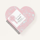 Doop kleindochter roze kant gepersonaliseerd notitieboek (Voorkant)