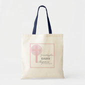 Doop kleindochter roze kant gepersonaliseerd tote bag (Voorkant)