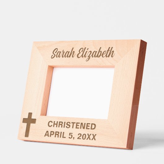Doop Kruis Aangepaste Naam en Datum Gegraveerde Lijstjes (Links)