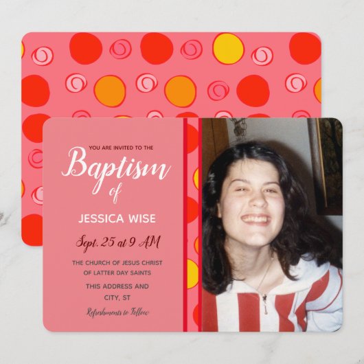 Doop LDS Meisje geometrische Fun Circles Kaart