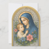 Doop Maria Jesus Gold Glas in lood Kaart (Achterkant)