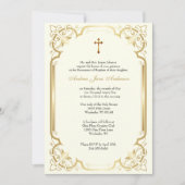 Doop Maria Jezus Blauw en Goud Kaart (Voorkant)