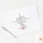 Doop Meisje Dank u Ronde Stickers (Envelop)